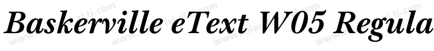 Baskerville eText W05 Regular字体转换